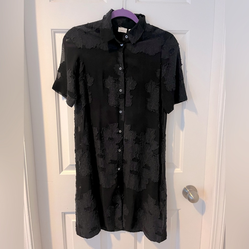 Wilfred Durante from Aritiza lace button-up shirt dress, size XXS